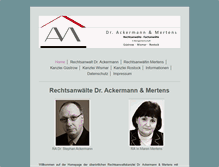 Tablet Screenshot of dr-ackermann.de